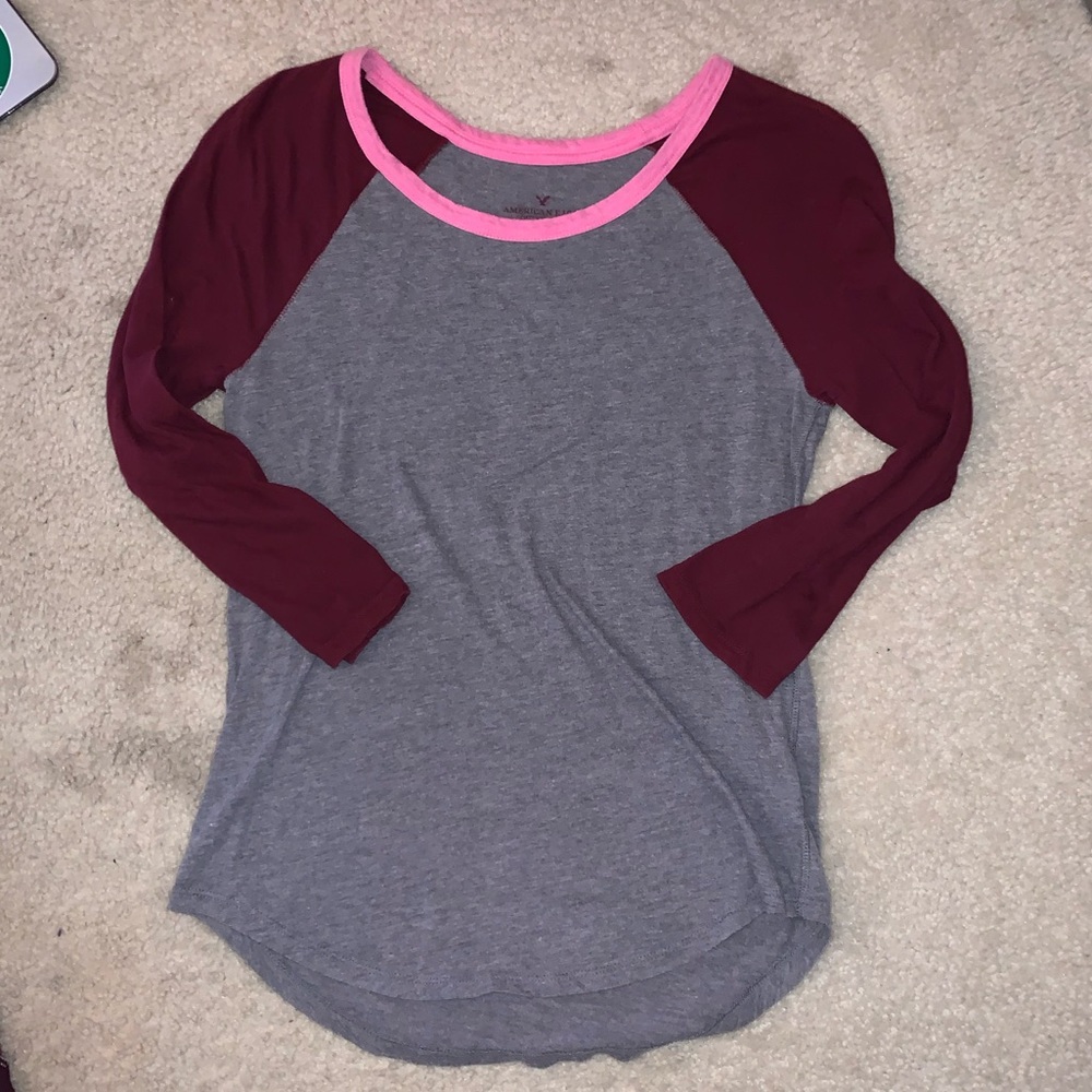 american eagle baseball tee